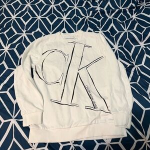 Vintage style Sweatshirt Calvin Klein Jeans Logo Fleece Pullover Crewneck